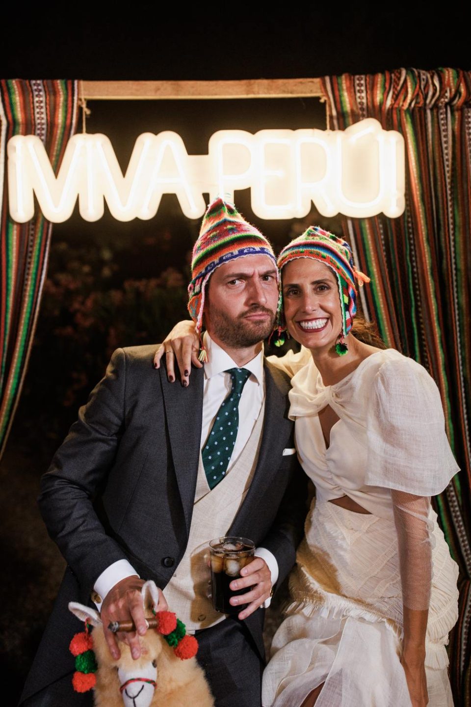 Cabina fotomatón temática para una boda